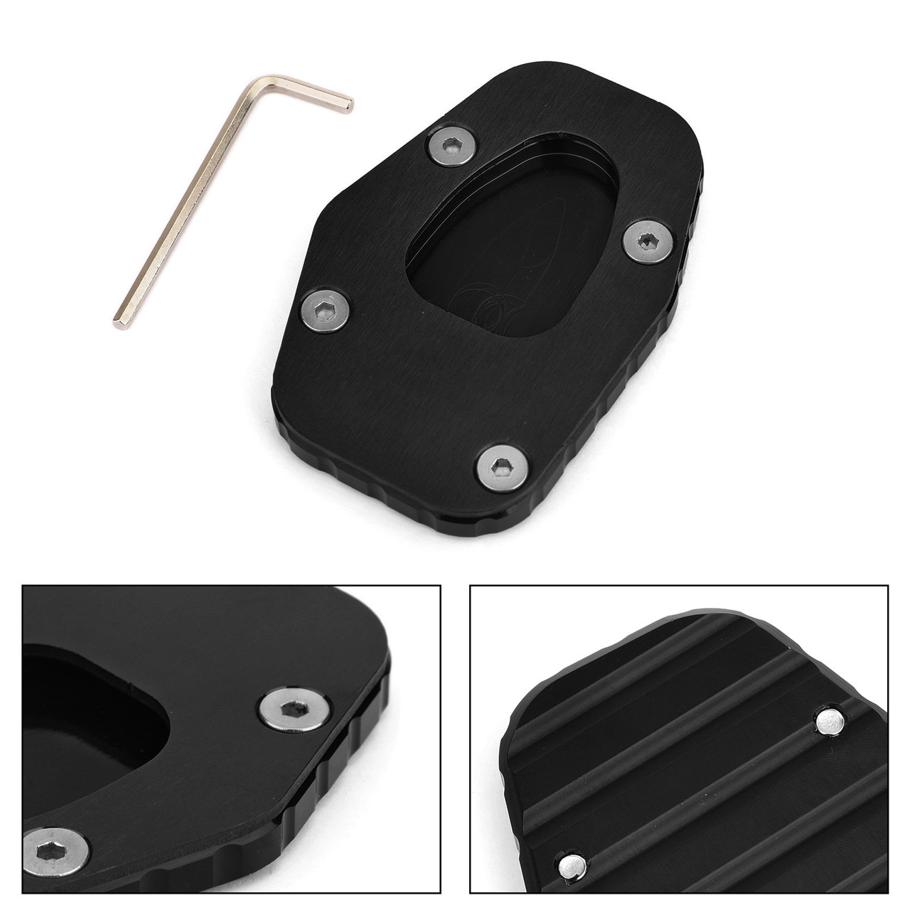Kickstand Sidestand Enlarge Plate Pad for YAMAHA NIKEN /GT 2019-2020 Black