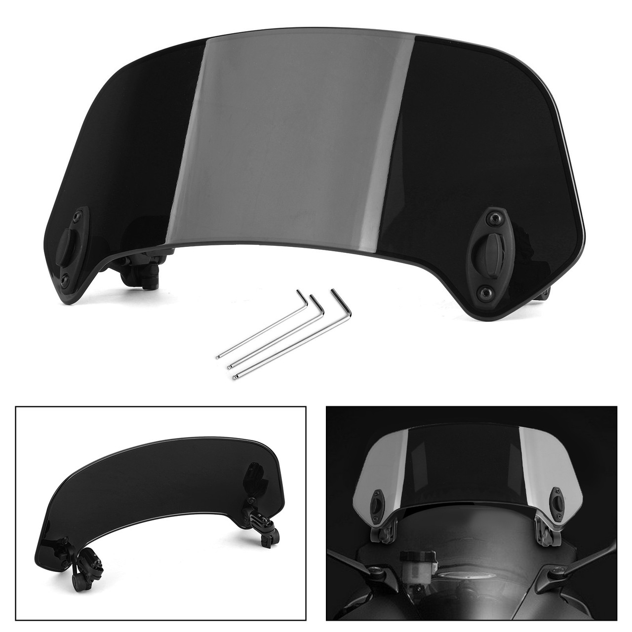 Universal 26CM Adjustable Clip On Windshield Extension Spoiler