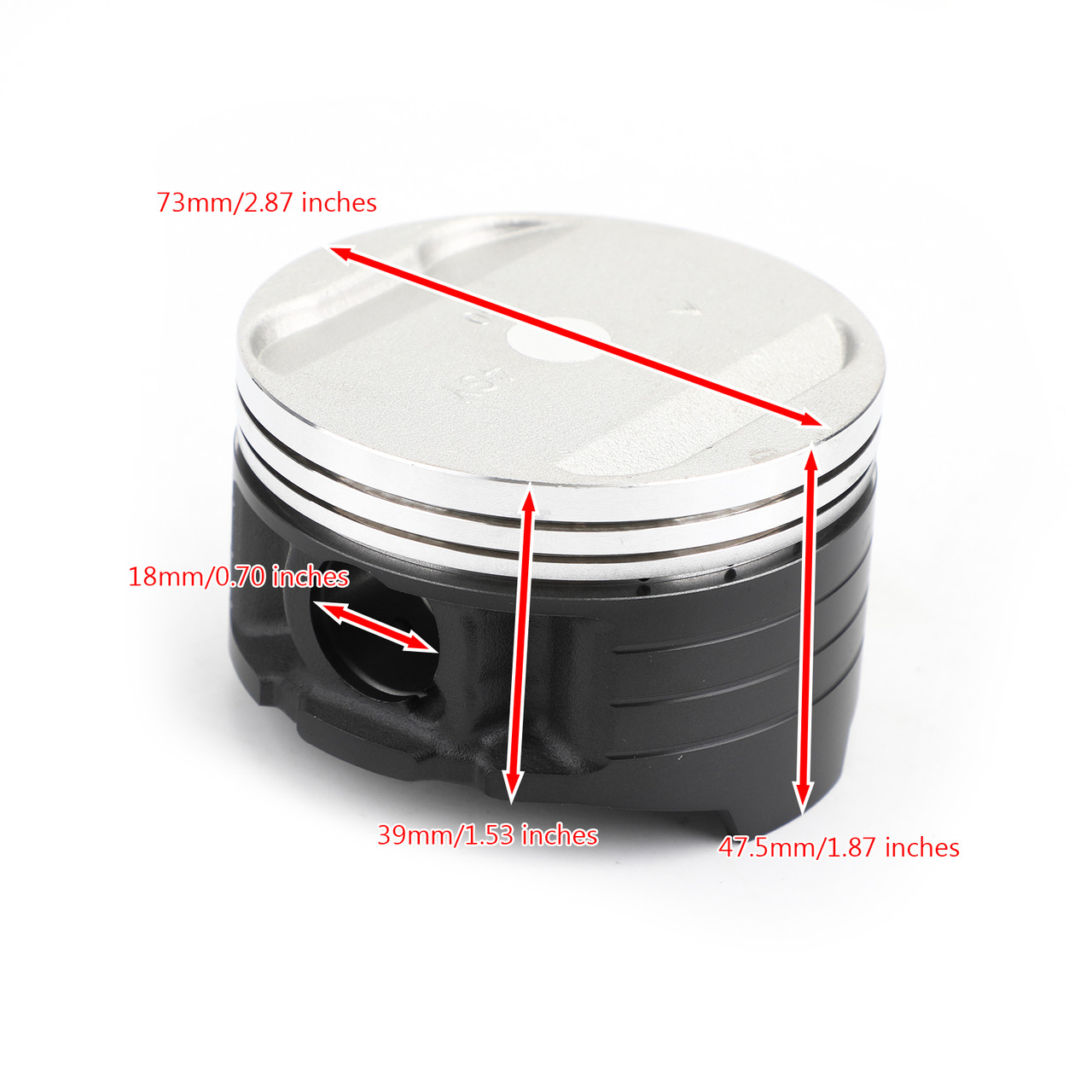 Piston Rings Pin Clips Kit STD 73mm Bore for Yamaha TT250R