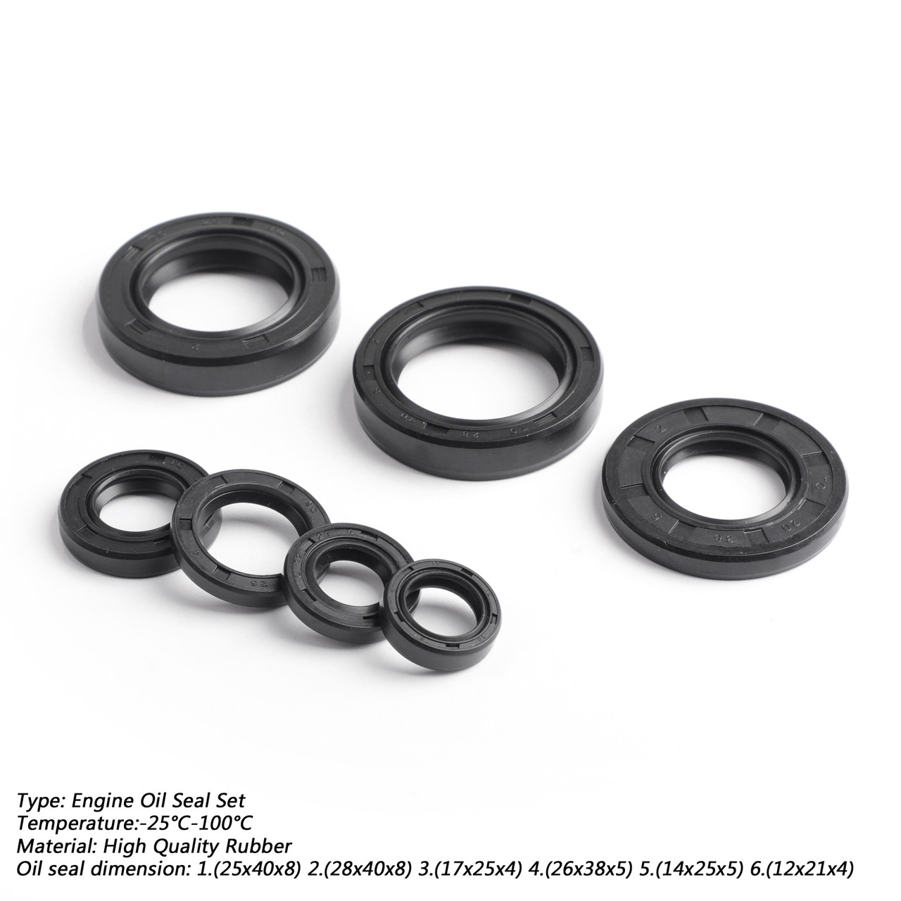 Engine Oil Seal Kits Fits For Yamaha DT125 76-81 DT175 YZ100 YZ125 74-81  MX125 MX175 74-76