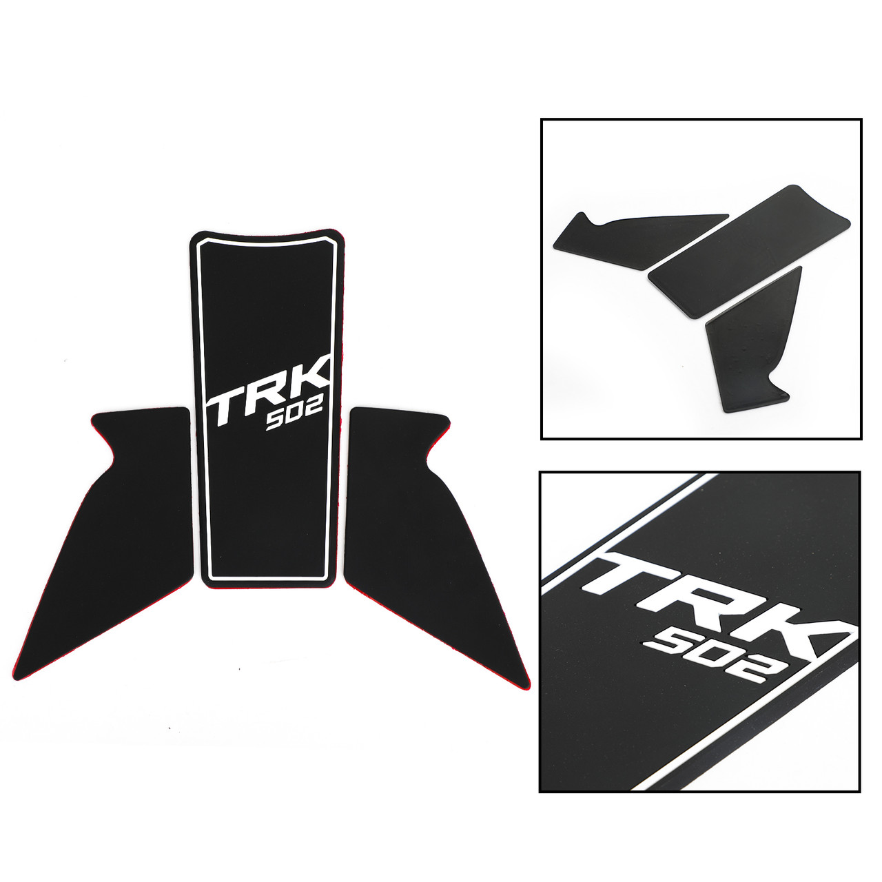 Tank Traction Pad Side Gas Knee Grip for Benelli TRK502 TRK 502 502X Black