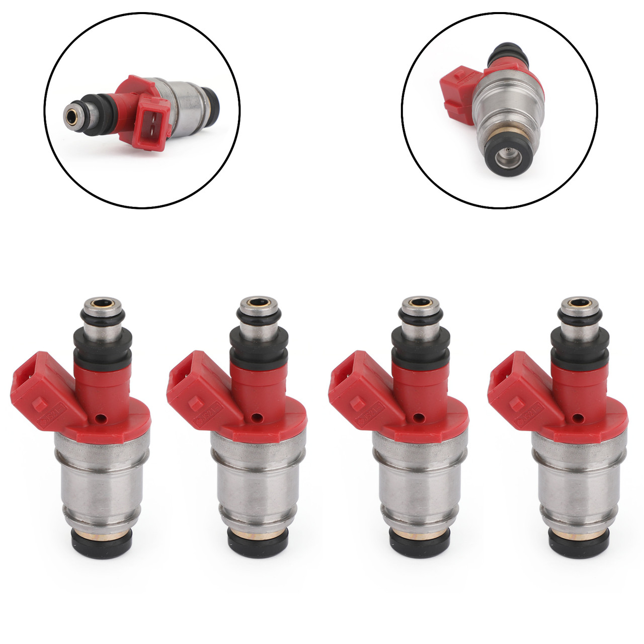 4PCS Fuel Injectors 16600-86G00 16600-86G10 For Nissan D21 90-94 Pickup 95 Red