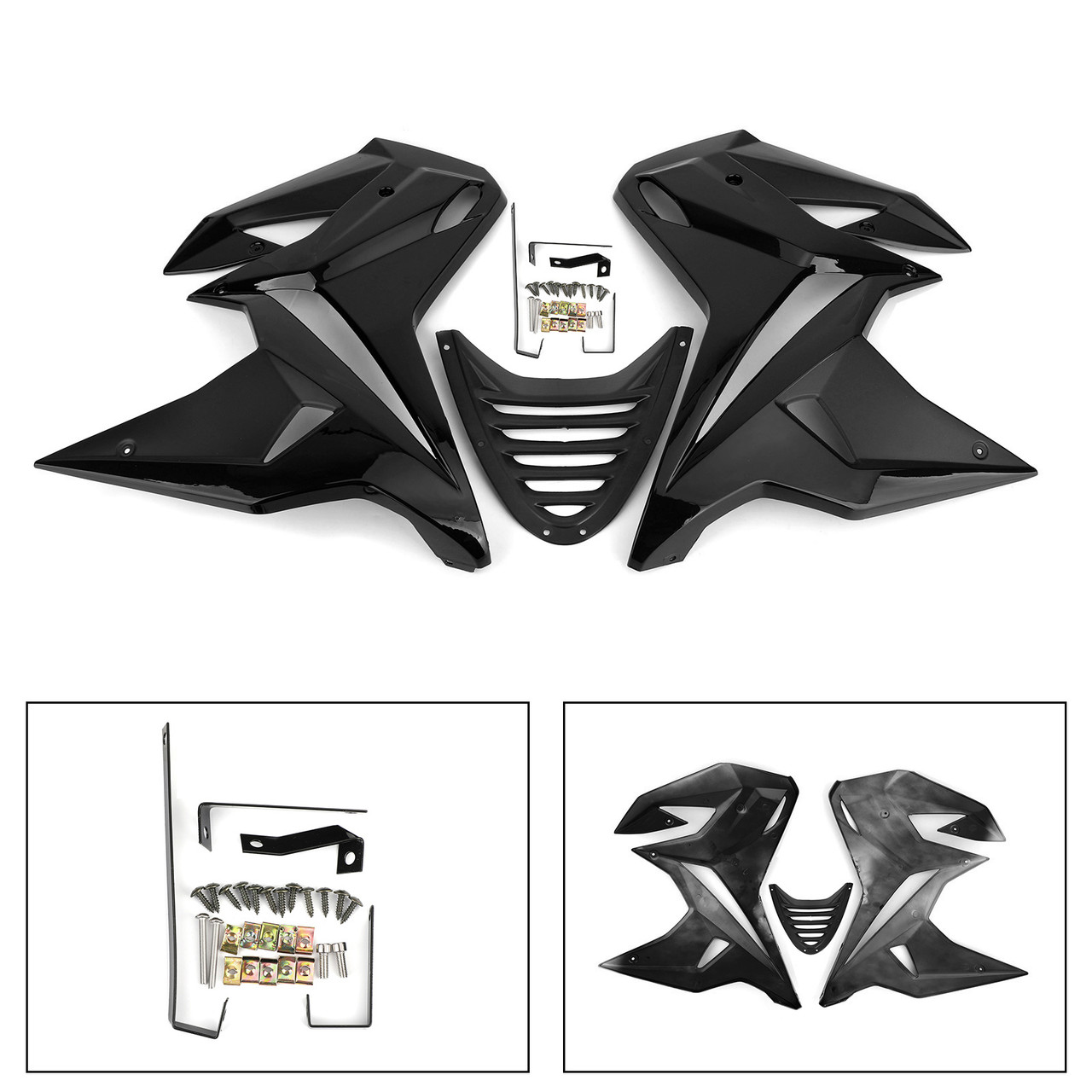 Cover Full Vehicle Board Protection Under Spoiler for Honda MSX125 2013-2015 Black