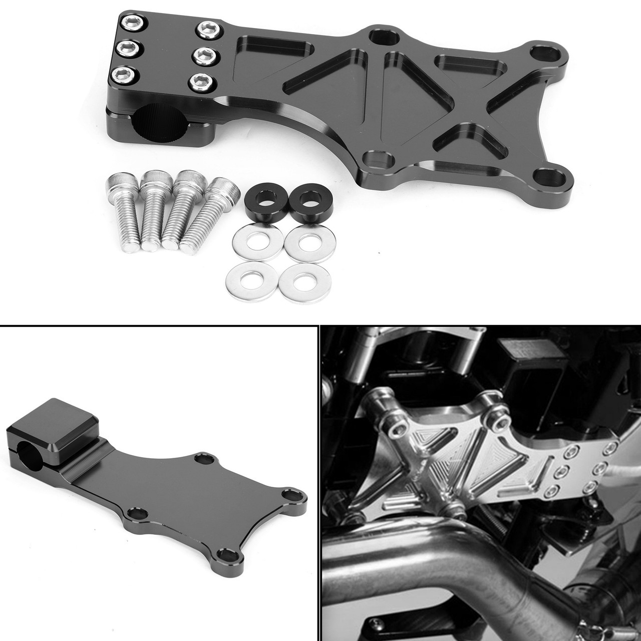 Engine Guard Bracket Fixed Fastening for Honda MSX125 Grom 13-15 MSX125SF Grom 16-19 Black