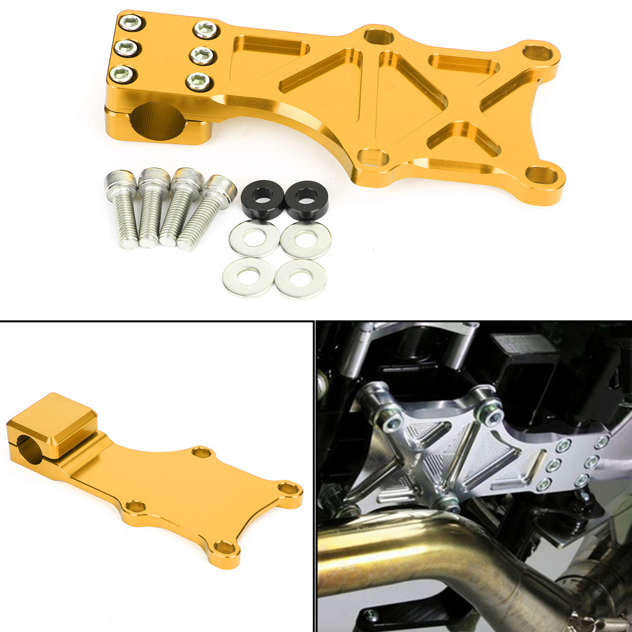 Engine Guard Bracket Fixed Fastening for Honda MSX125 Grom 13-15 MSX125SF Grom 16-19 Gold