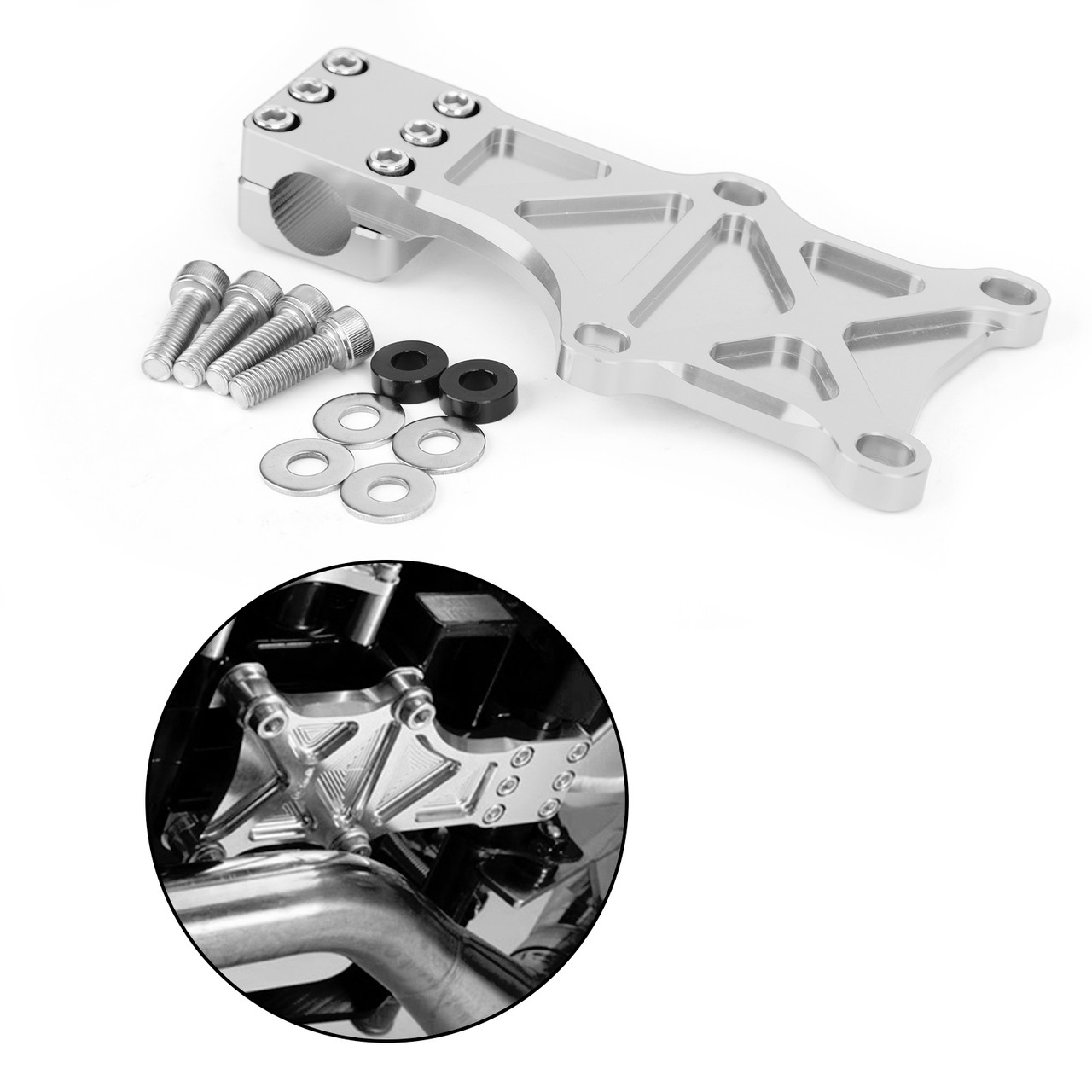 Engine Guard Bracket Fixed Fastening for Honda MSX125 Grom 13-15 MSX125SF Grom 16-19 Silver