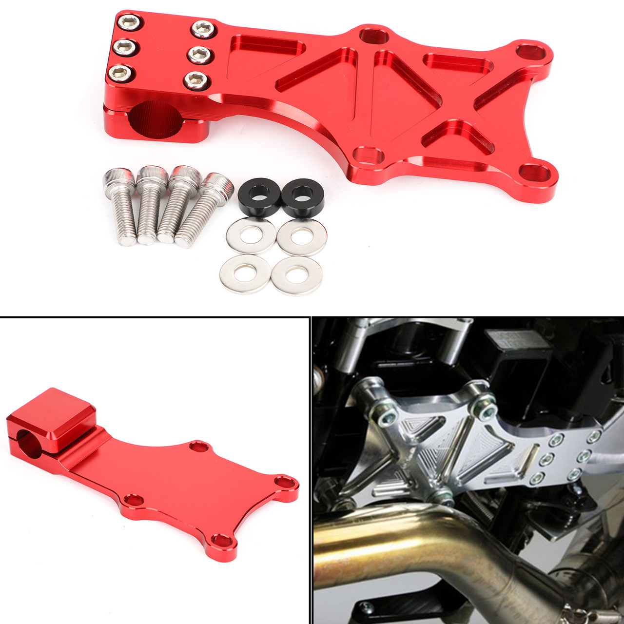 Engine Guard Bracket Fixed Fastening for Honda MSX125 Grom 13-15 MSX125SF Grom 16-19 RED