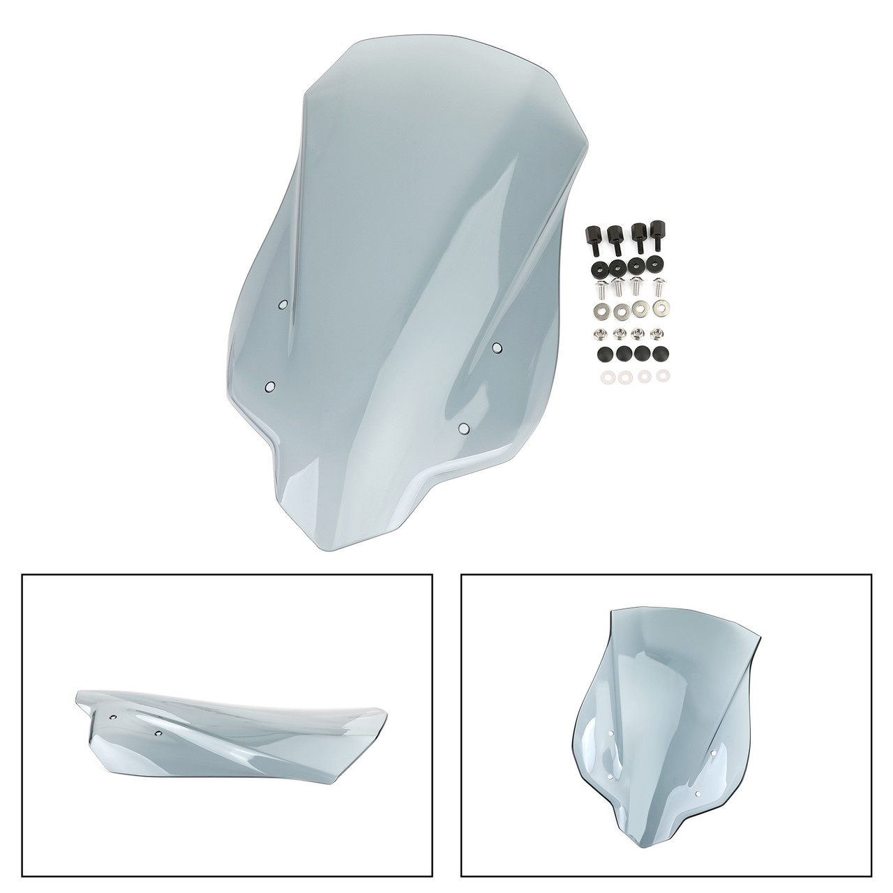 ABS Plastic Motorcycle Windshield Windscreen for Honda CB500X 2013-2023 Gray