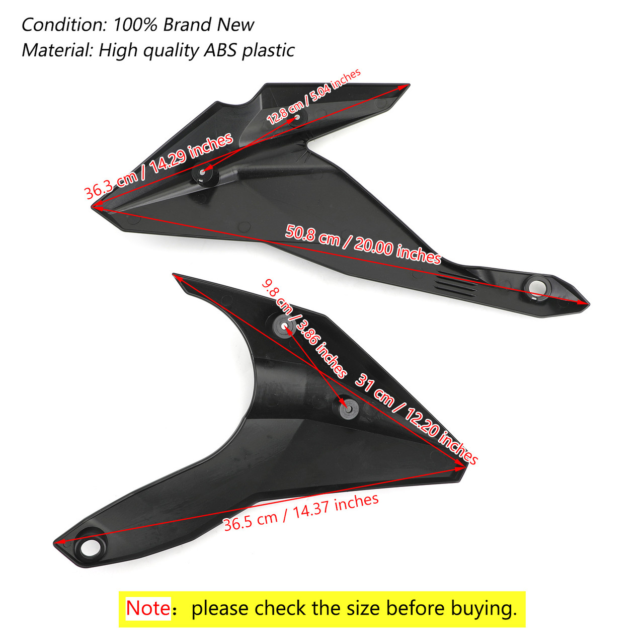 Engine Panel Belly Pan Lower Cowling Cover Fairing for Kawasaki Z400 2018-2023 MBLK