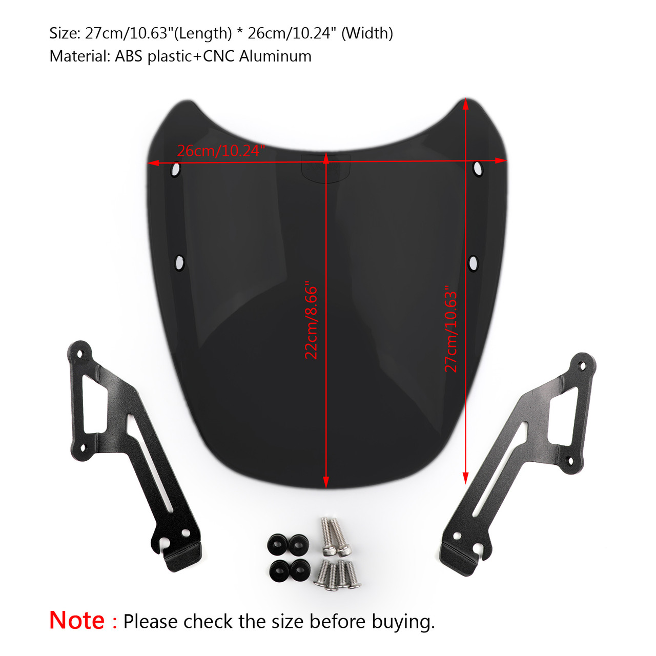 Windshield Windscreen Wind Defector protection For Ducati Scrambler 2015-2018 Silver