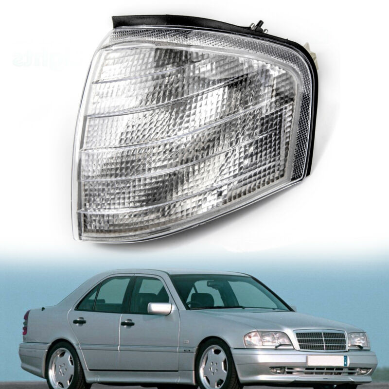 Left Corner Lights Turn Signal Lamps Fits For Mercedes Benz C Class W202 94-00 Black+Yellow