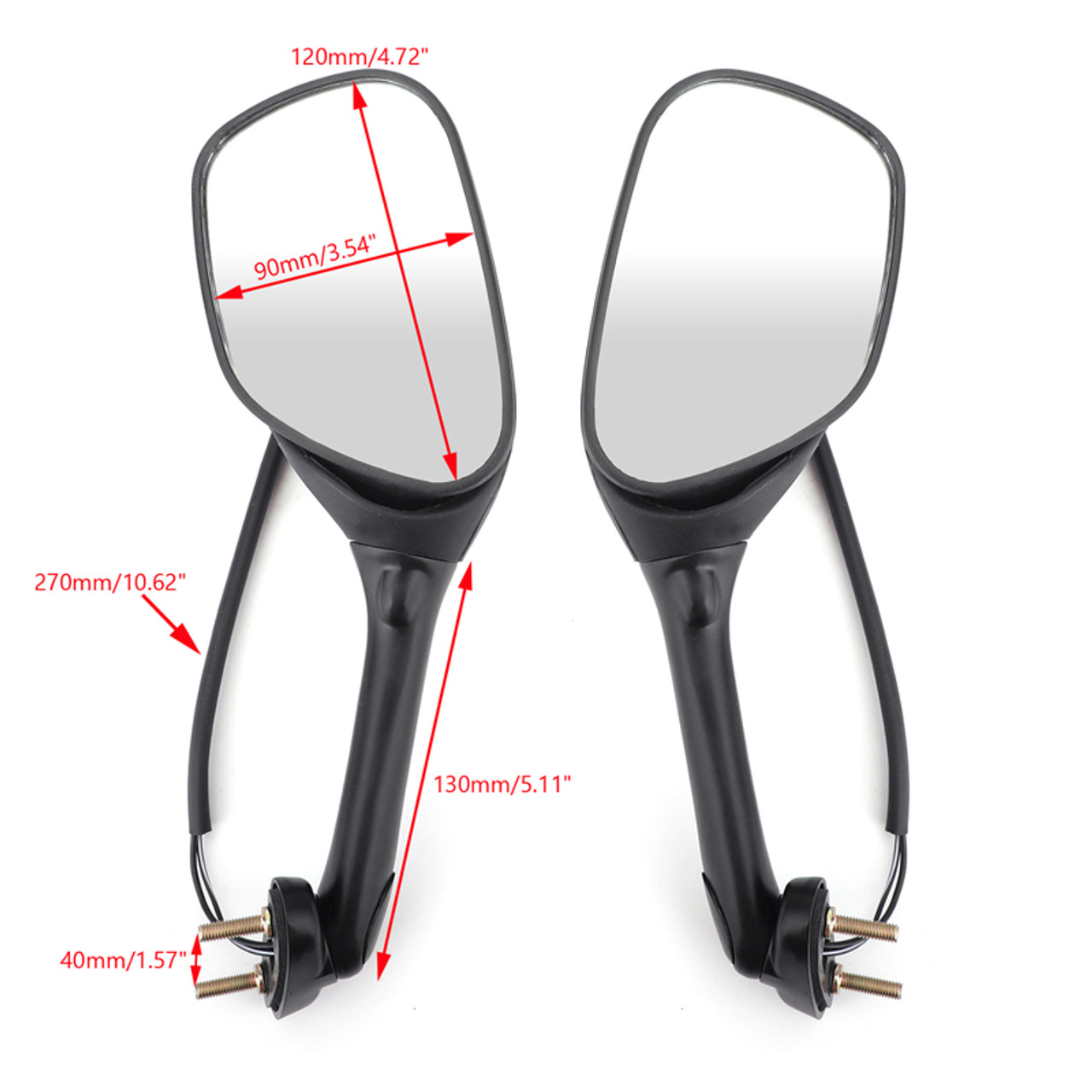 Rear View Side Mirrors With Turn Signals For Suzuki GSXR 600 750