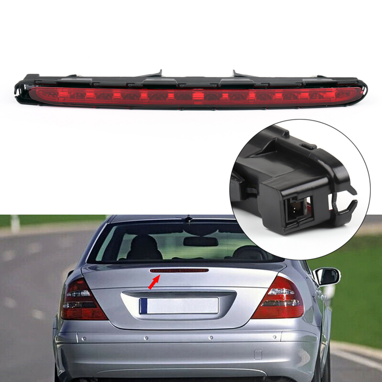 LED Rear Tail Third 3RD Stop Brake Light Lamp For Benz -Class W211 2003-2009