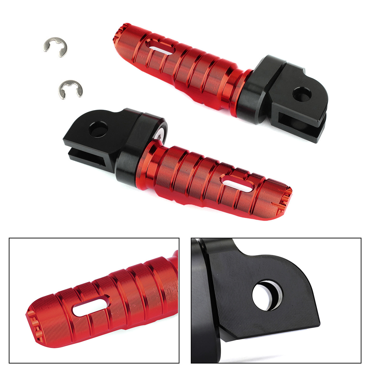 Front Footpegs Fit For YAMAHA XJR 1200 94-97 1300 98-18 MT-10 FZ-10 XSR 700 900 16-20 MT-07 FZ-07 14-20 FZS 600FAZER 98-03 Red