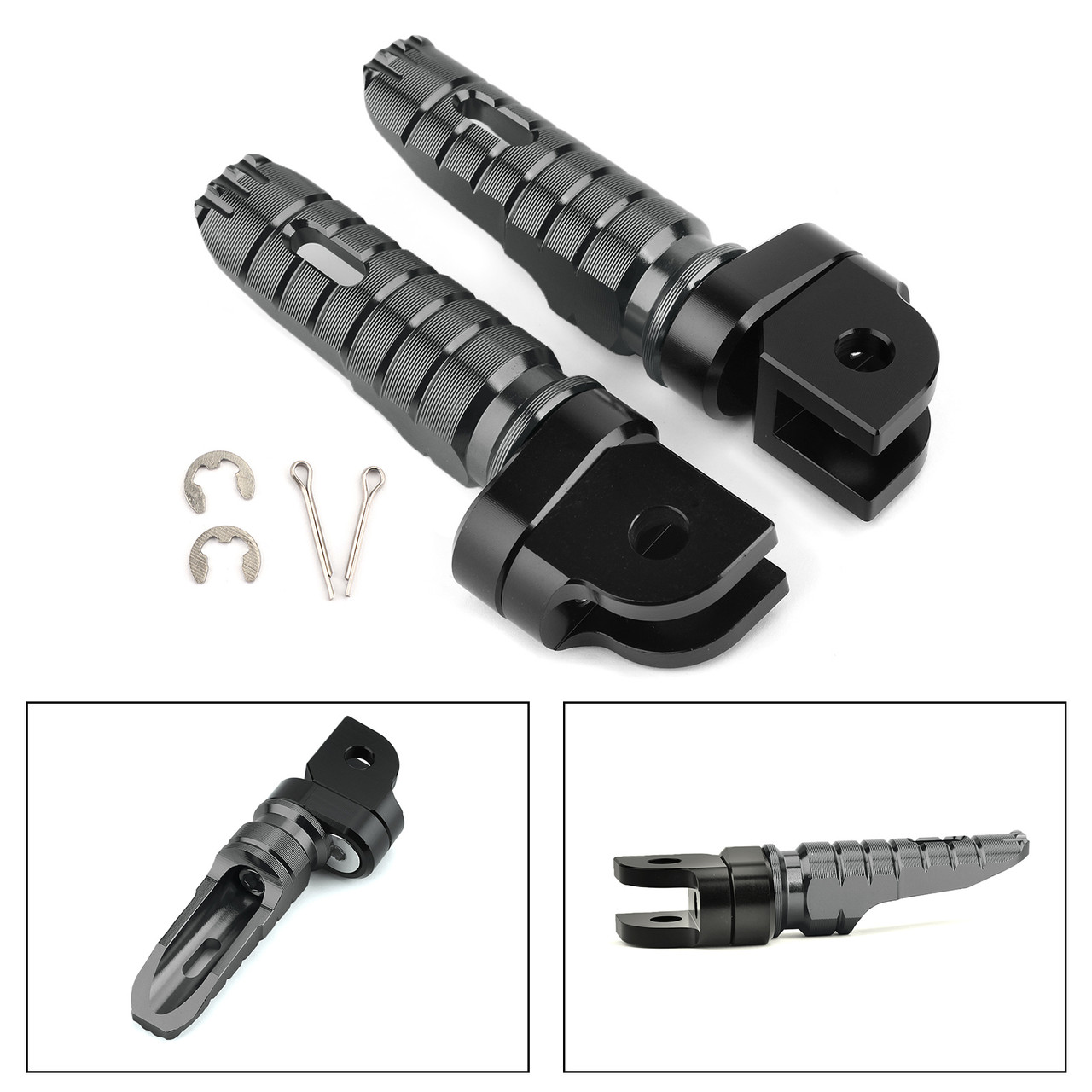 Front Footpegs Fit For HONDA CB125R 250R 300R 18-19 CB1100/RS/SX CBR400R 13-19 CB600F 98-13 VFR1200F 10-19 MSX125/GROM125 14-19 Titanium