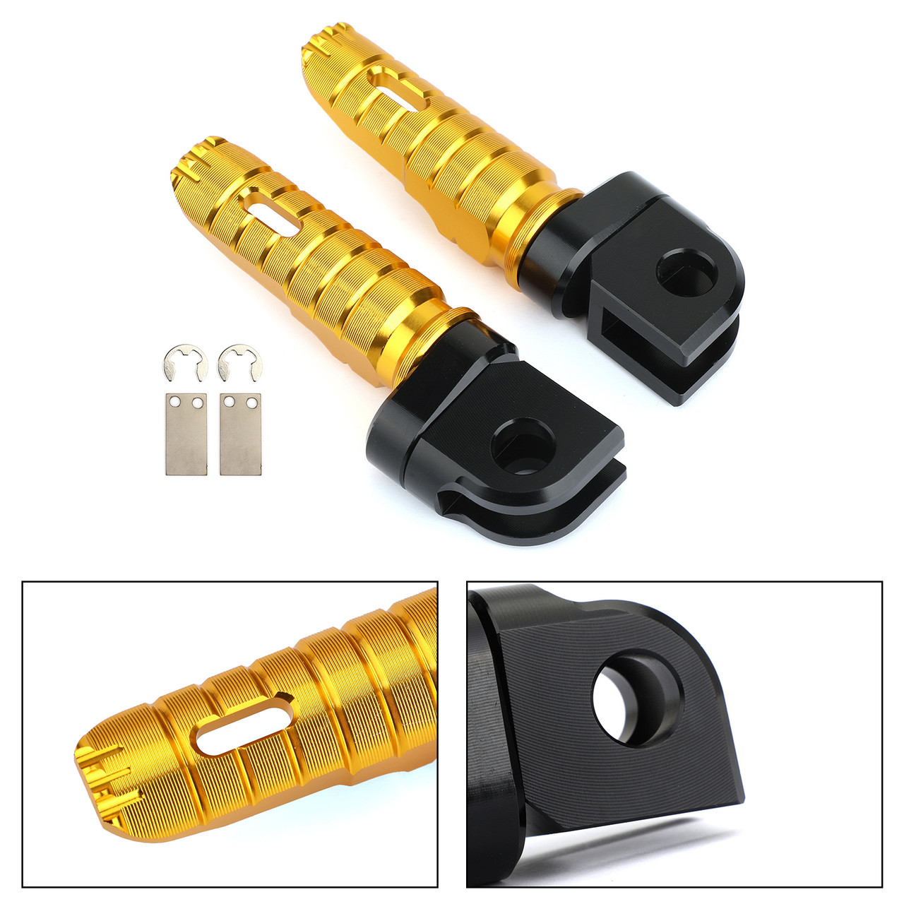 Front Footpegs Fit For KAWASAKI Z650 Z900 17-20 ER-6N 6F 09-16 ZX-10R 08-10 NINJA 650 250/R 1000/Z1000SX 12-20 Gold