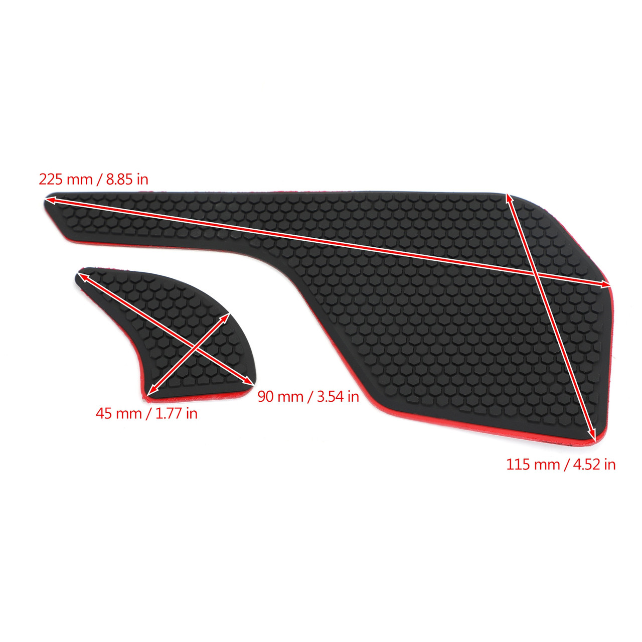Tank Traction Pad Side Gas Knee Grip Protector Fit For Triumph Tiger 800 XR/XRX/XRT 15-19 Black