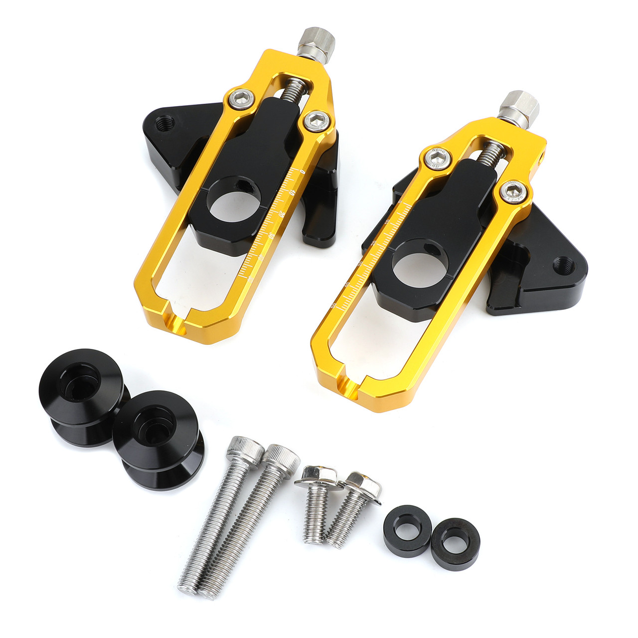 Chain Adjusters with Spool Tensioners Fit For Honda CB650R CBR650R 19-22 Gold