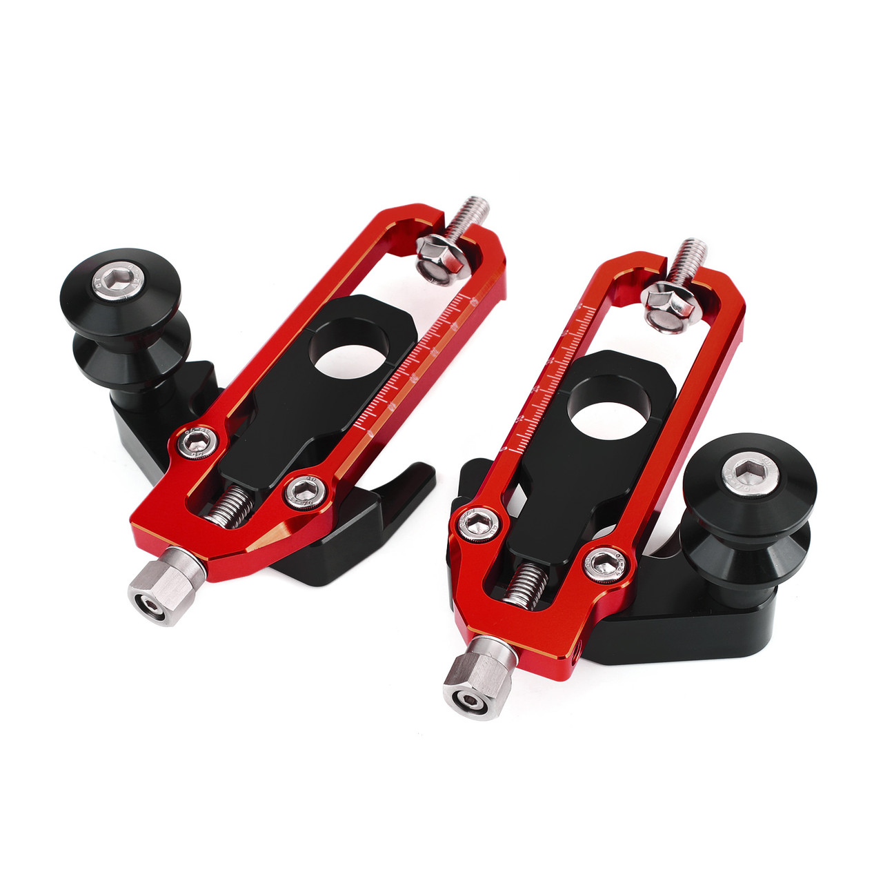 Chain Adjusters with Spool Tensioners Fit For Honda CB650R CBR650R 19-22 Red