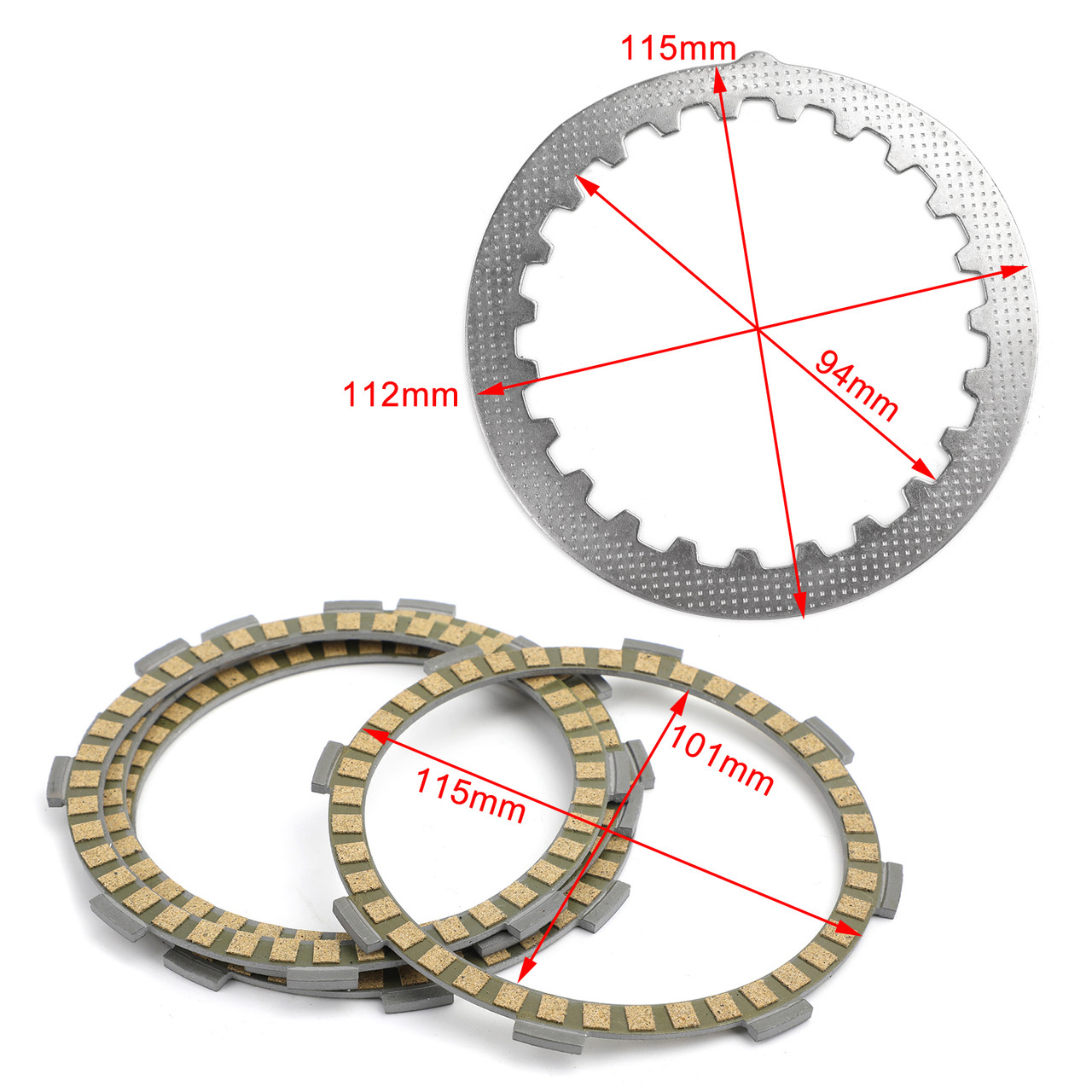 Clutch Plate Kit Fit For Yamaha DT50R DT50 4AD 92 DT80LC DT80 53W 86 YZ80C 76 DT80 MX(Type 36N) 83-85 RD75LC 91 TZM50R 97