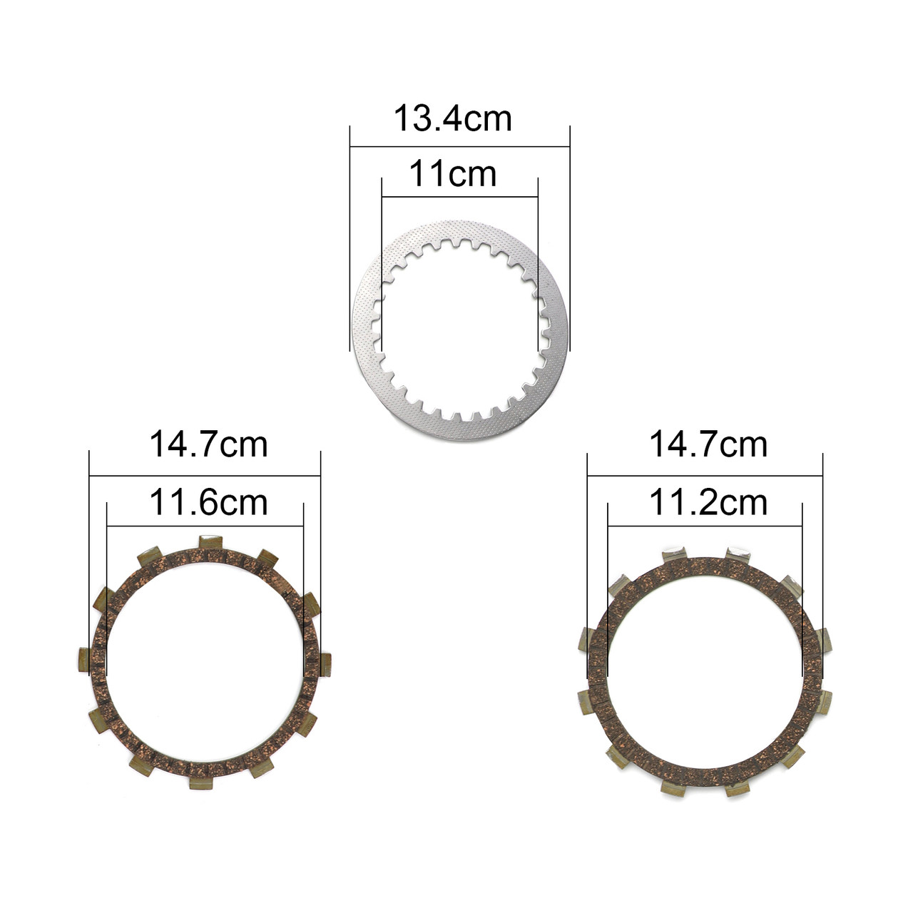 Clutch Plate Kit Fit For Yamaha TT600K SRX400 (3VN1/3VN2/3VN5) 93-96 XT400E Artesia 91-92 SRX600 86-87 YFM660R Raptor 660R 00-05