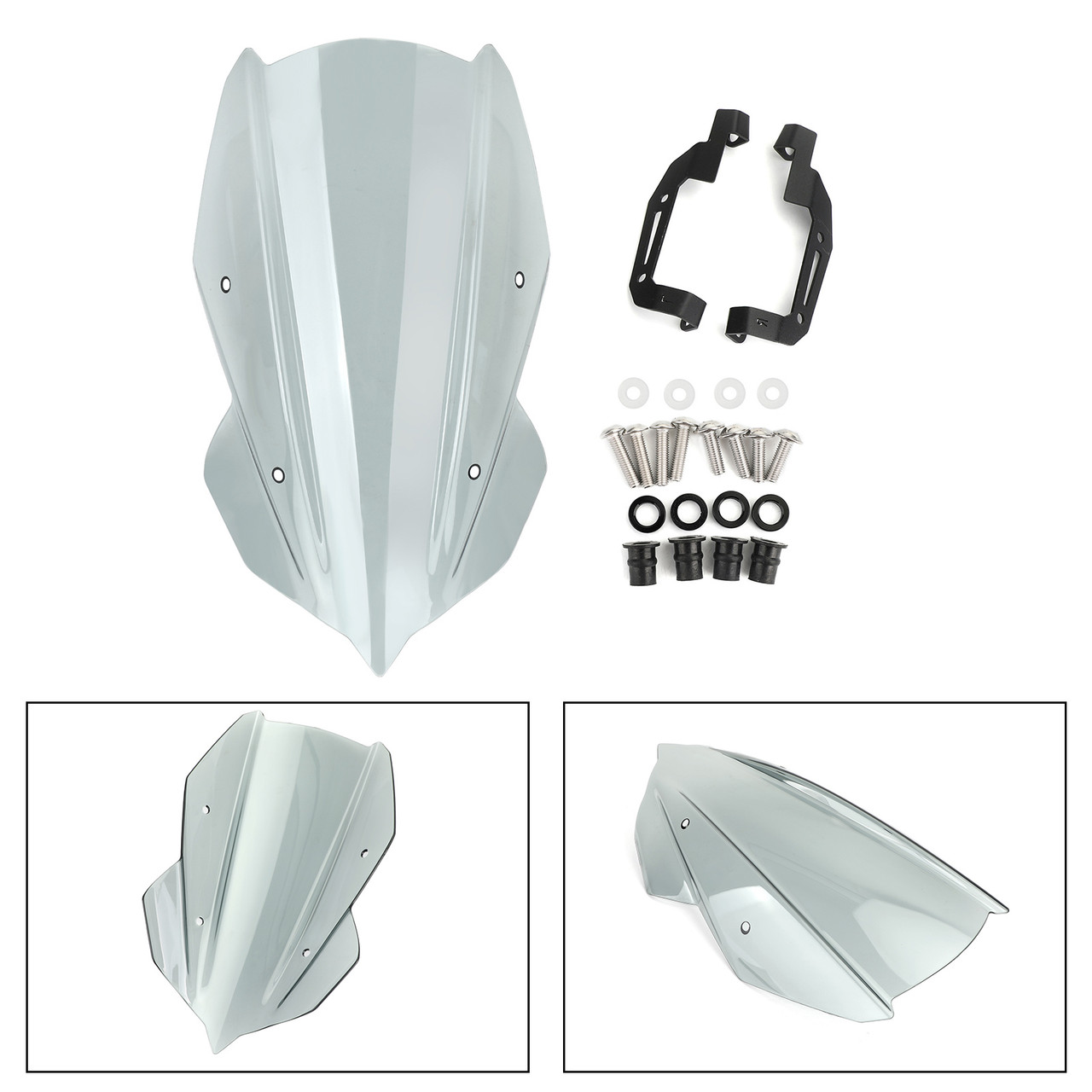 Windshield Windscreen Fit For Kawasaki Z400 19-20 Gray