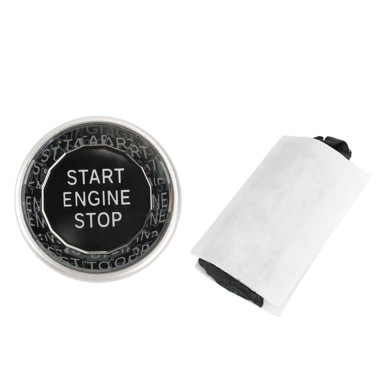 Engine Start Stop Push Button Knob Switch Decor Cover Fit For Jaguar XF XE F-Pace 16-19 Silver