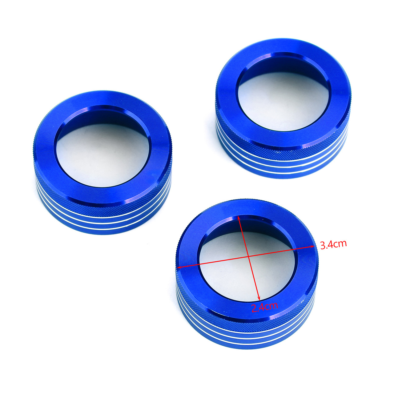 Air Conditioner Switch Knob Ring AC Knobs Cover Fit For Toyota 86 13-18 Blue