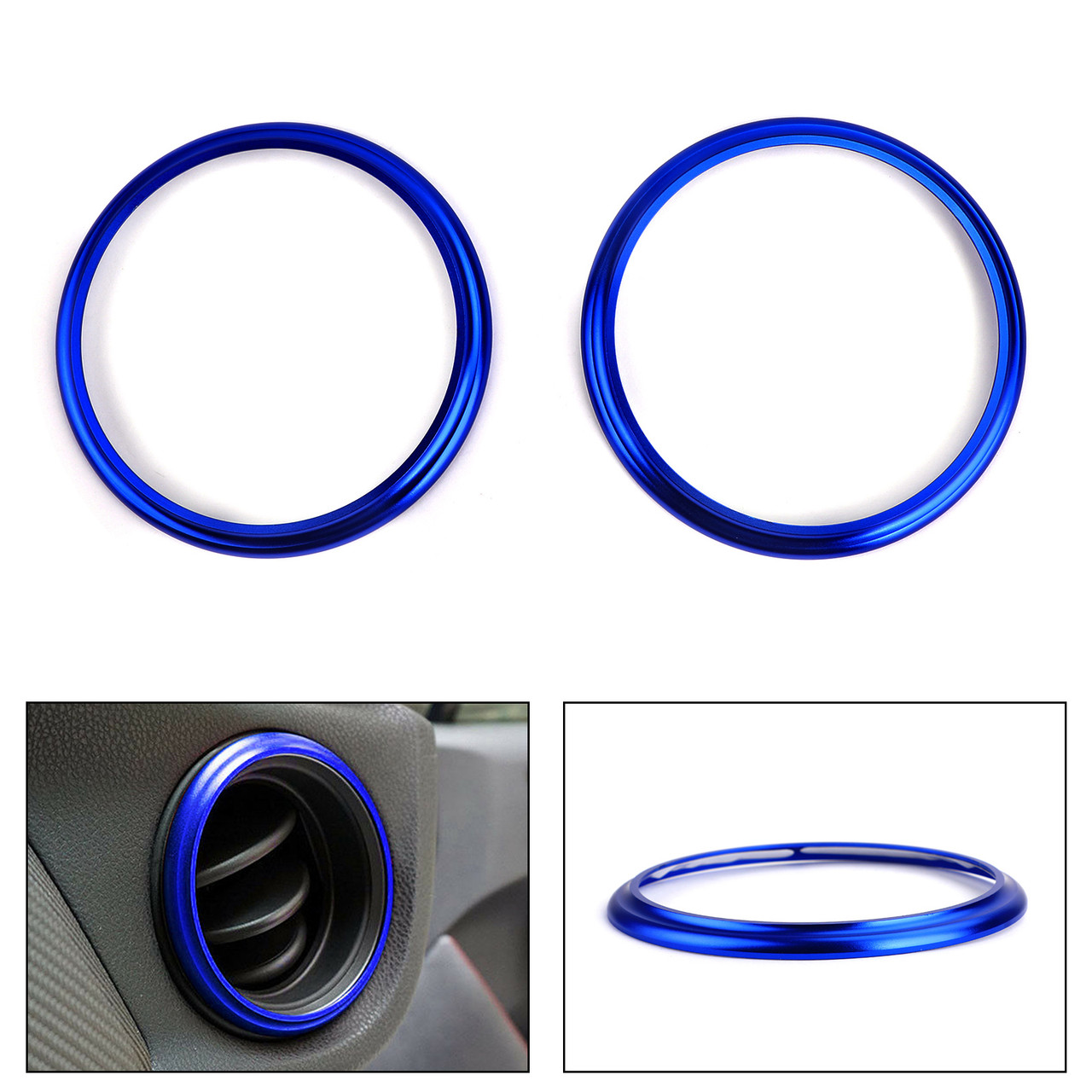 Aluminum Air Outlet Trim Cover Sticker Fits For Toyota 86 13-18 Blue