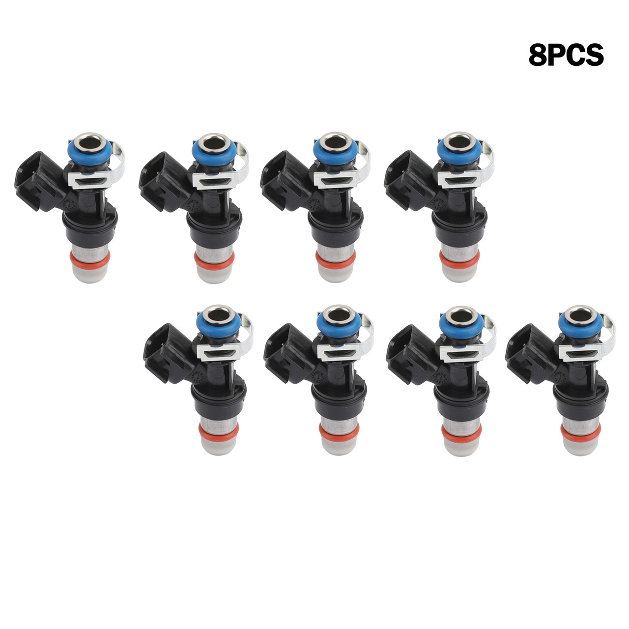 8PCS Fuel Fuel Injectors 12580681 Fit For GMC Envoy 04-05 Sierra 1500 Yukon XL 2500 07-09 Chevrolet SSR 05-06 Suburban 2500 07-09 Black