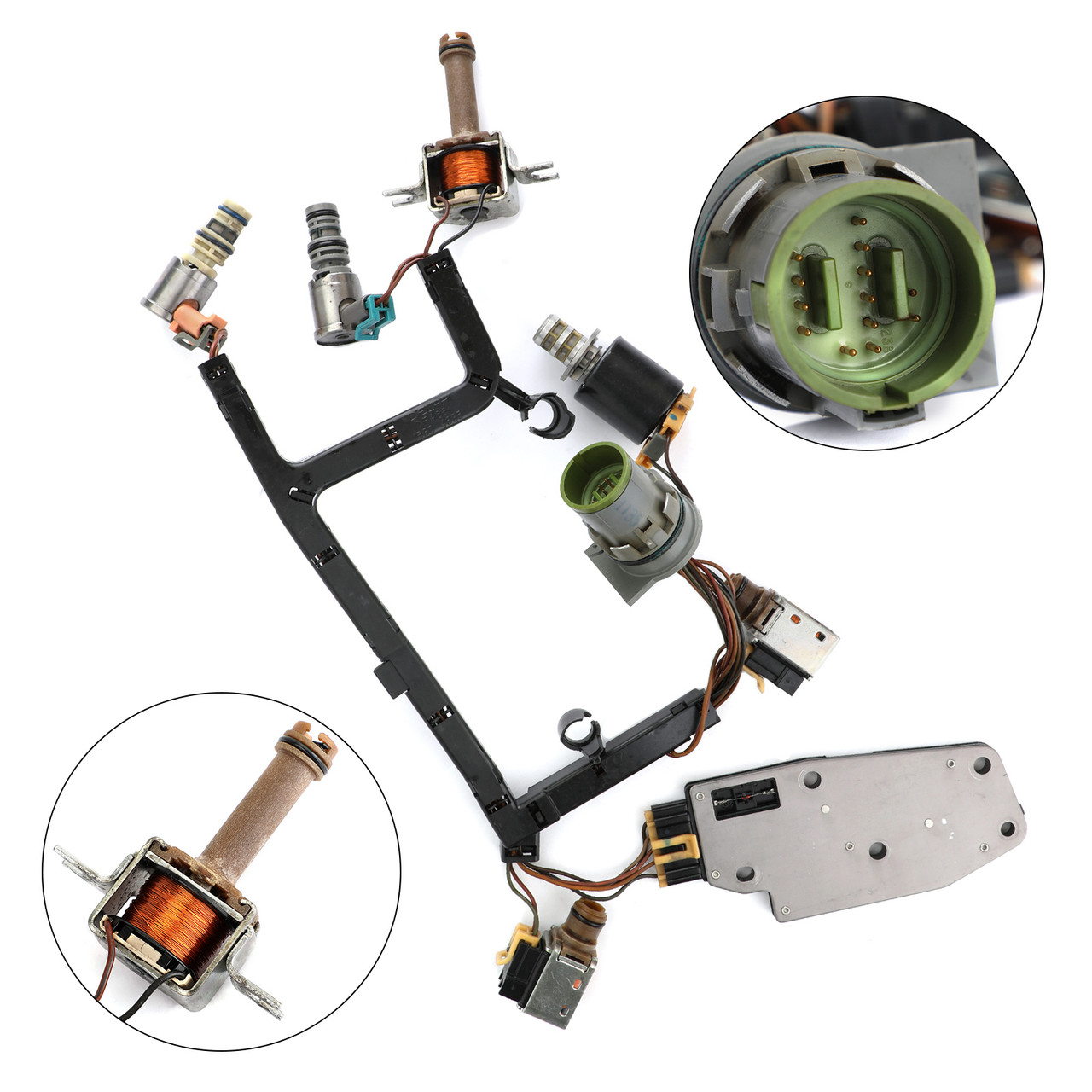 4L60E Refurbished Transmission Solenoid Kit W/Harness Compatible with GM 1993-2002 PWM Set