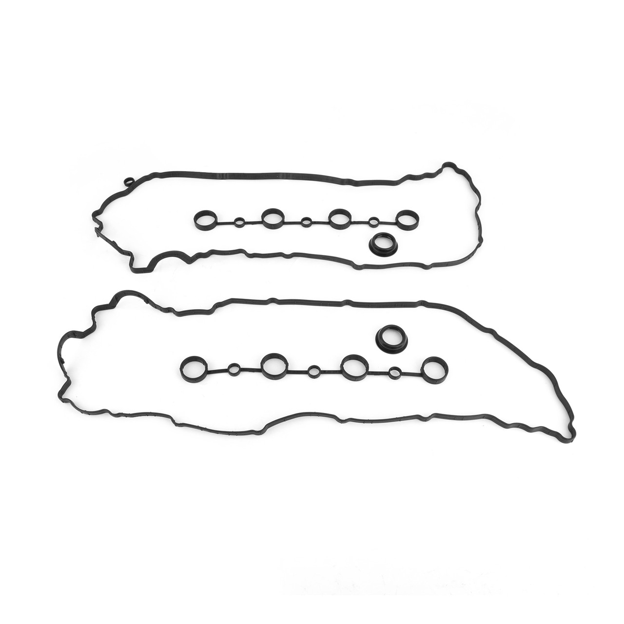 Left & Right Valve Cover Gasket Set Fit For Porsche Cayenne 03-06 Black