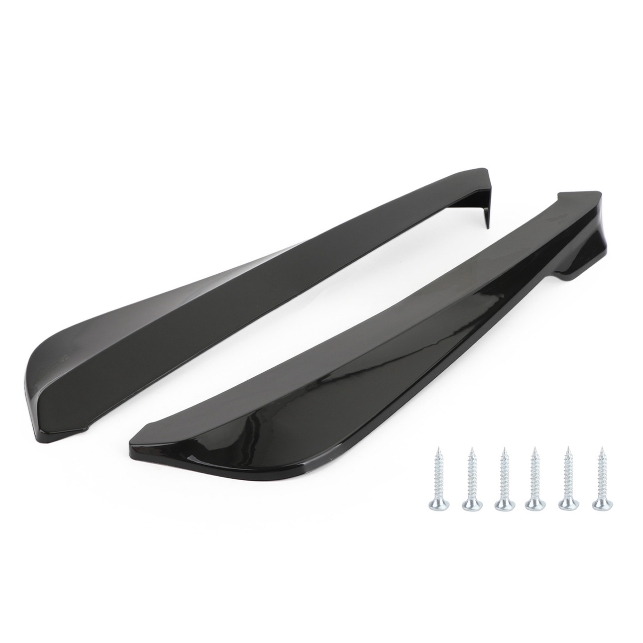 19" Gloss Black Car Rear Bumper Fin Canard Splitter Diffuser Valence Spoiler Lip