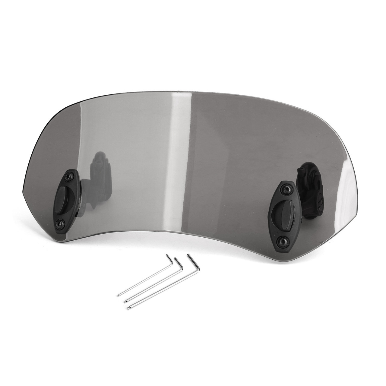 ABS Plastic Windshield Windscreen Universal Fit For Most of Motorcycle Gray
