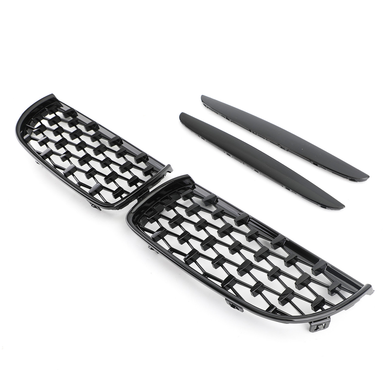 Meteor Black Kidney Grill Mesh Grille Fit For BMW 3-Series E90 Sedan 05-08 E91 Wagon 06-08