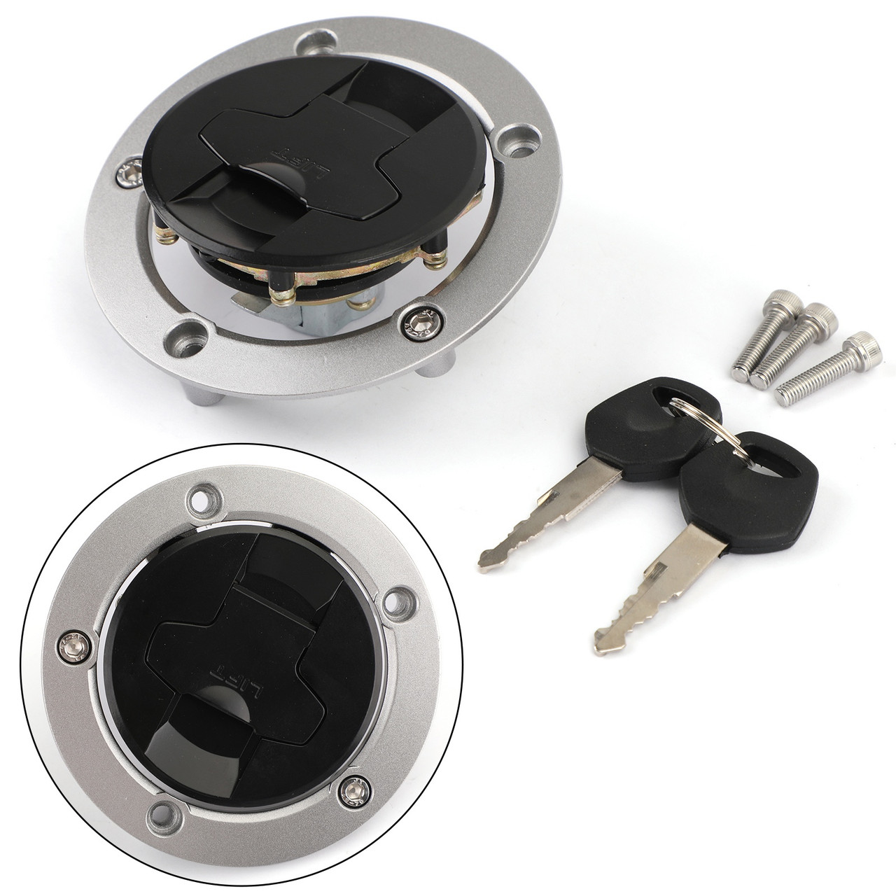 Fuel Gas Tank Cap Cover With Keys Fit for Suzuki DL650 V-STROM XT ABS GSX-S750 1000R ABS L7-L9 17-20