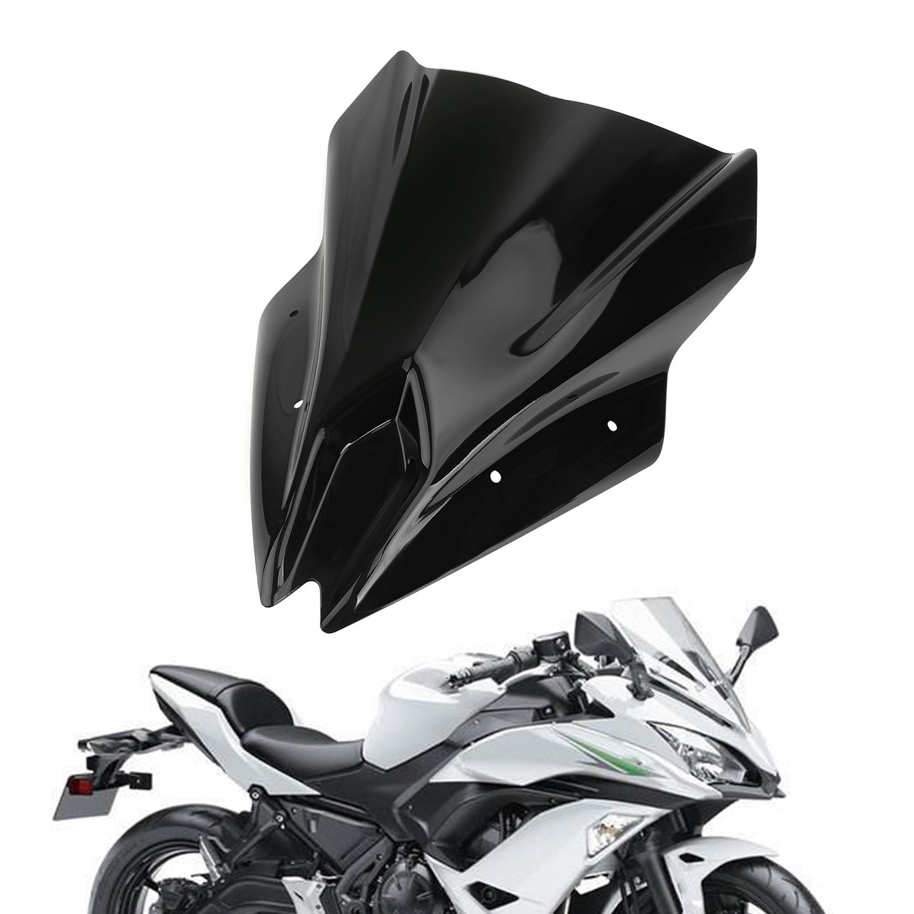 Windshield Windscreen For Kawasaki 650 19-20 Black