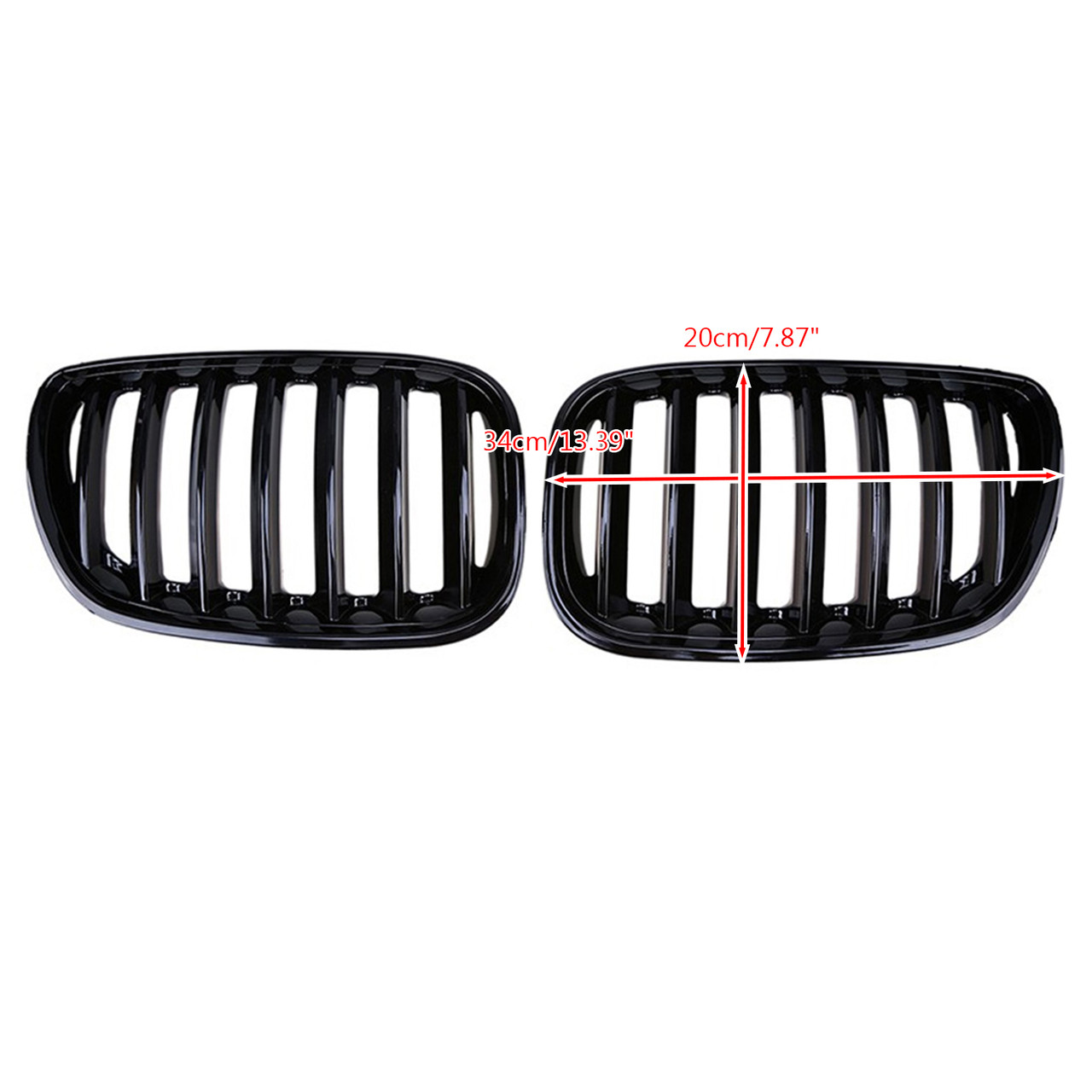 Front Kidney Grill Mesh Grille Fit BMW X5 E53 04-06 Gloss Black