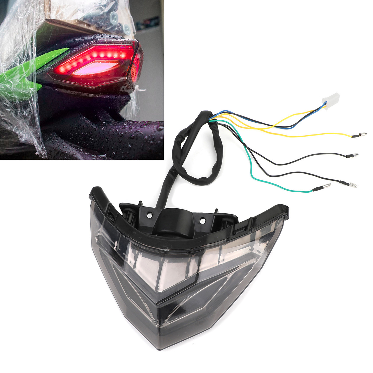 Taillight Fit for KAWASAKI Ninja 250 300 13-18 Red