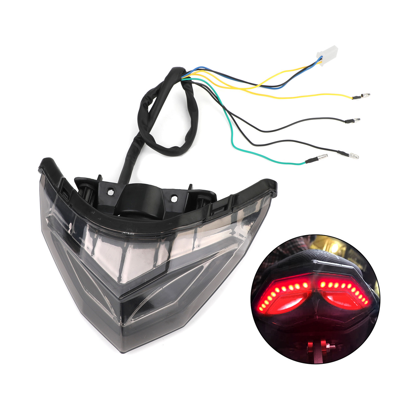 Taillight Fit for KAWASAKI Ninja 250 300 13-18 Red