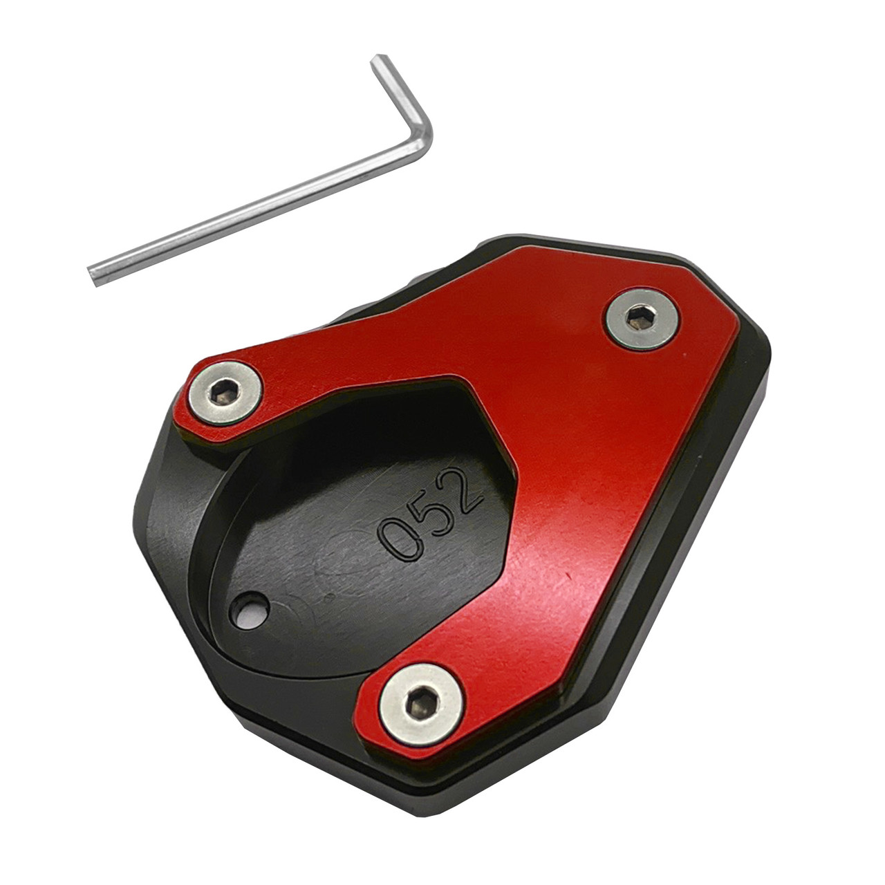 Kickstand Side Stand Extension Pad Fit For KAWASAKI Ninja 400 18-20 Versys 650 10-20 Red