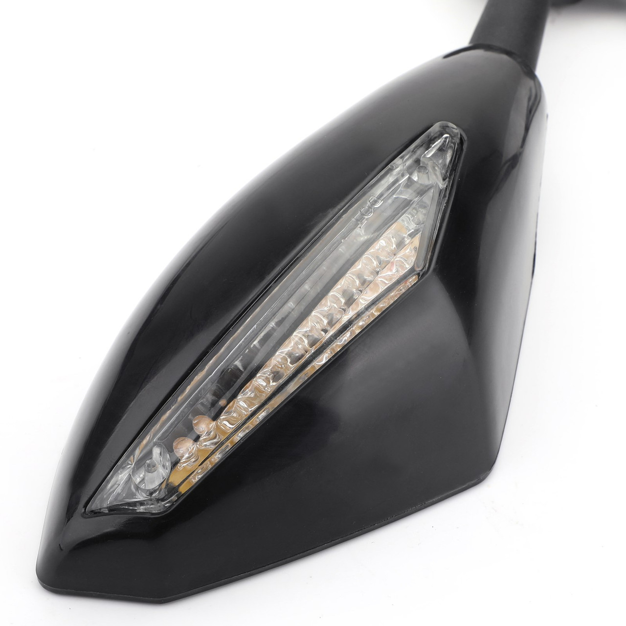 Black Rear View Side Mirrors With Turn Signals Fit For Suzuki GSXR