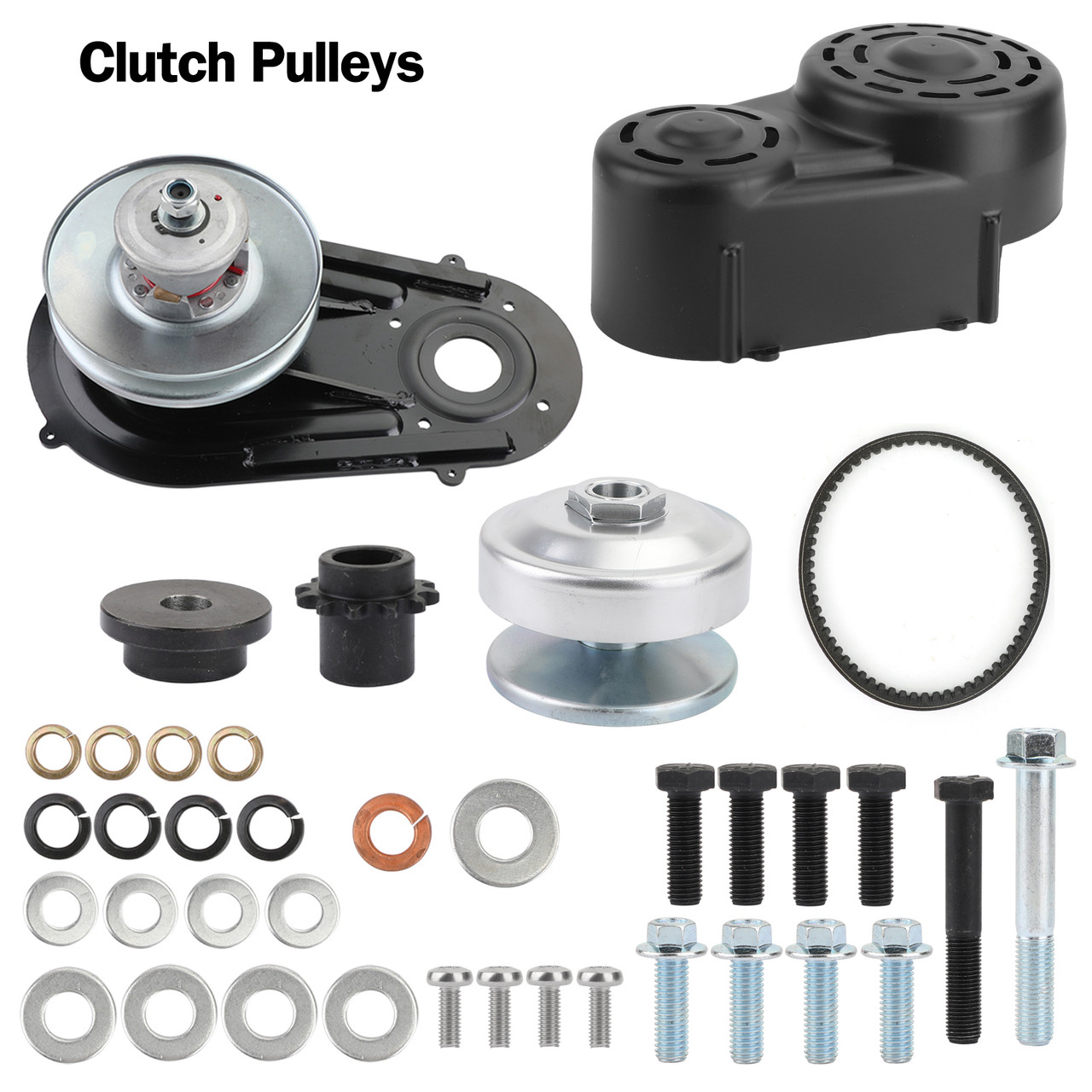 Clutch Pulleys 40 Series Torque Converter Kit with Backplate Belt & Cover