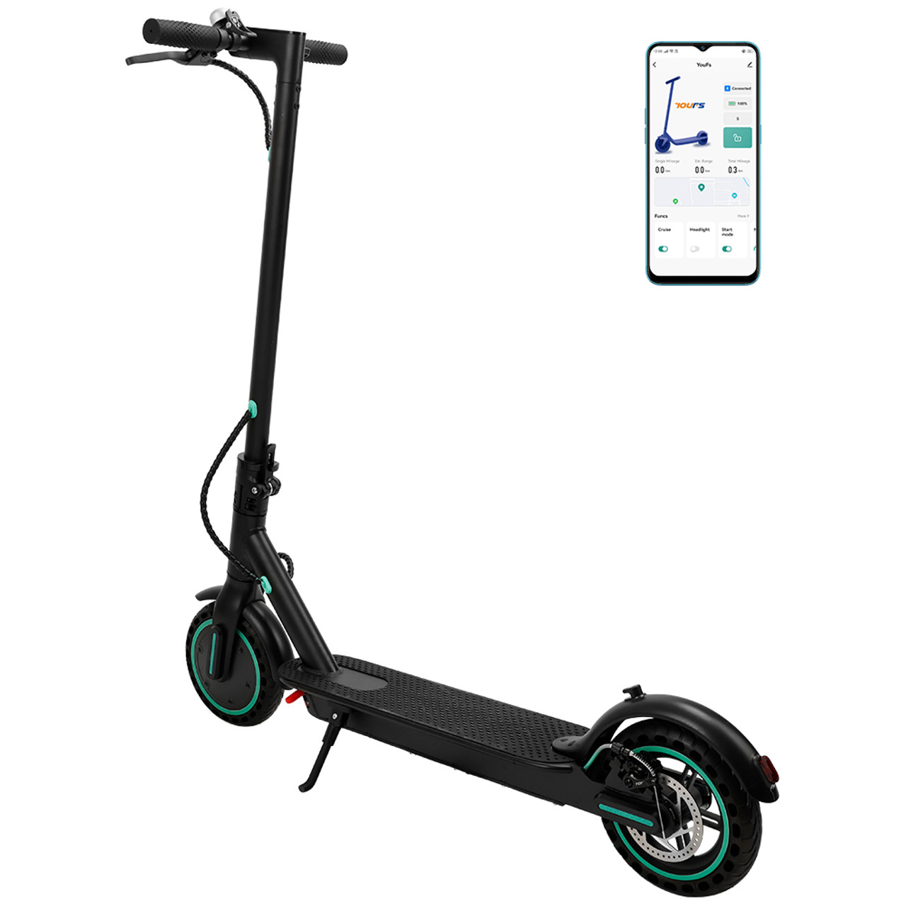 8.5" Folding Electric Scooter With app 350W 35KM Range 35km/h City Commute