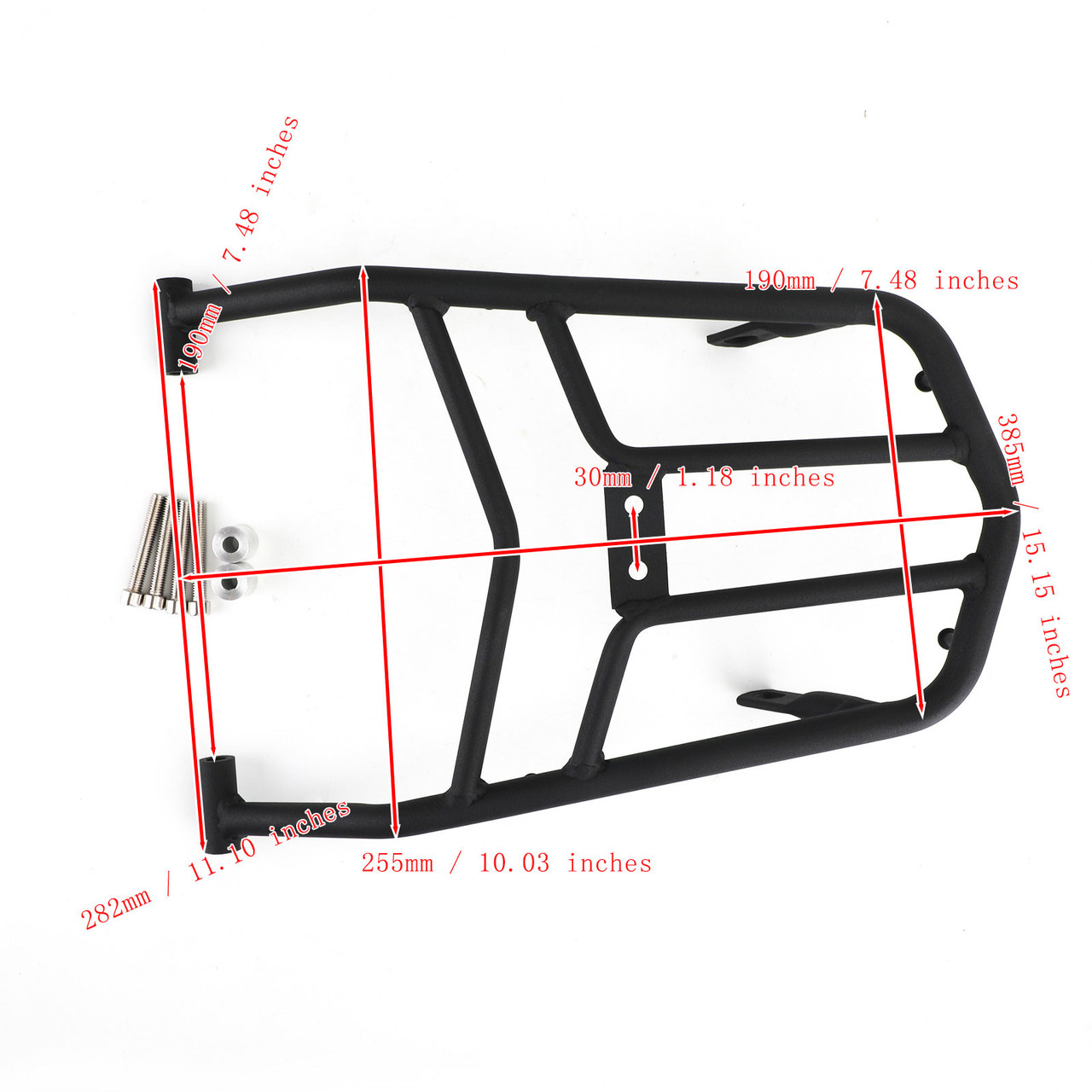 Rear Cargo Rack Luggage Support Shelf Fit for Honda CRF250M CRF250L Rally 12-19 Black