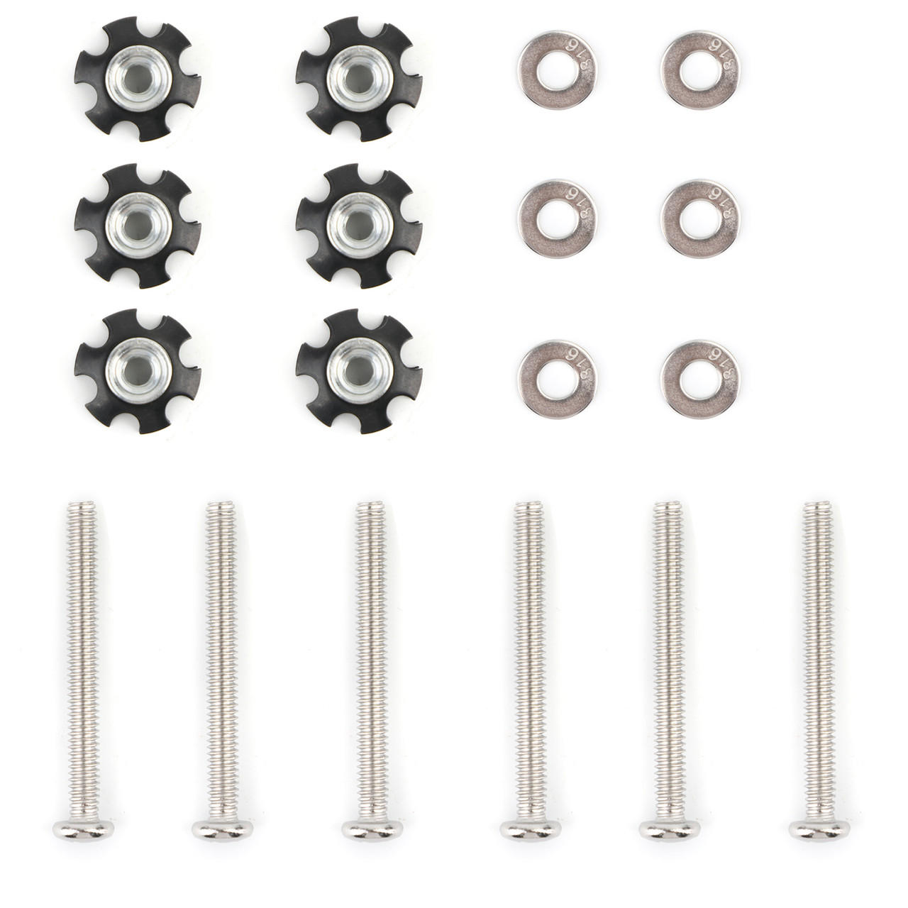 6pcs REPAIR KIT Star nuts 1/4-20 screws For 1" OD tube Threadless Forks