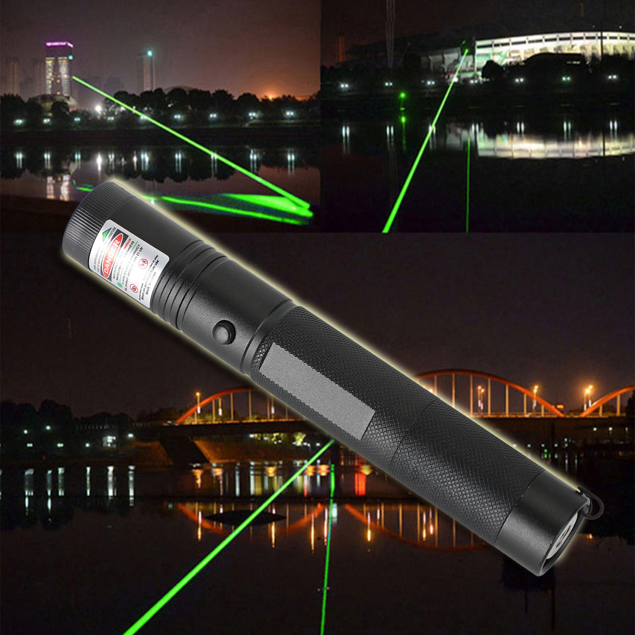 900Miles Green Laser Pointer Pen Visible Beam 18650 Torch Lazer Lamp 532nm