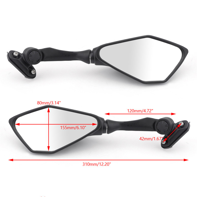 Motocycle Rear View Mirrors Fit For Kawasaki Ninja 250 Ex250 300