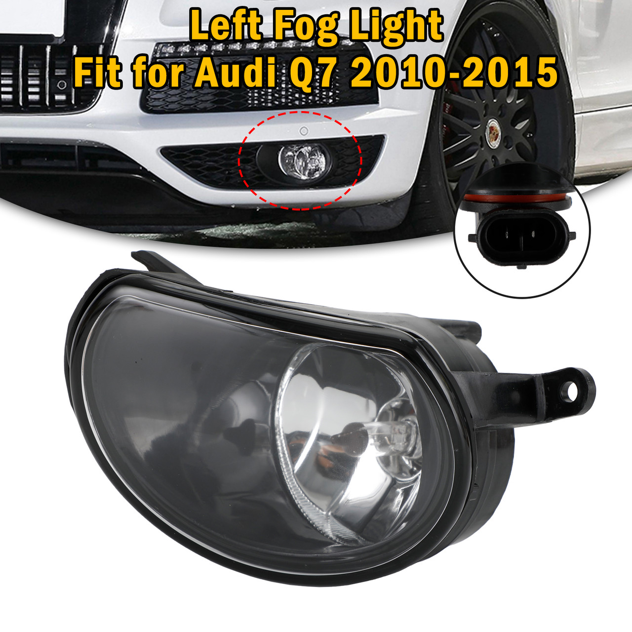 Front Left Bumper Halogen Fog Light Fog Lamp Fit For Audi Q7 2010-2015