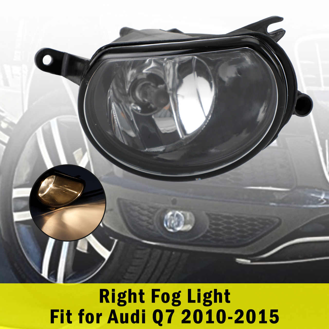 Front Right Bumper Halogen Fog Light Fog Lamp Fit For Audi Q7 2010-2015 